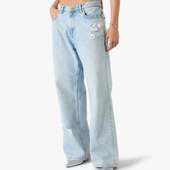 Light Wash Graffiti-jeans