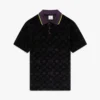 Lilla Monogram Velour Poloshirt