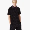 Lilla Monogram Velour Poloshirt