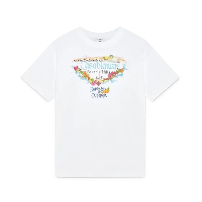 Los Angeles Store T-shirt med trykt logo og korte ærmer
