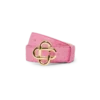 Lyserødt bælte med præget CC-logo