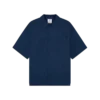 Marineblå monogram-kortærmet skjorte