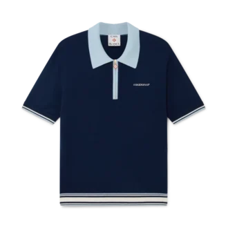 Merino-strikket tennis-poloskjorte