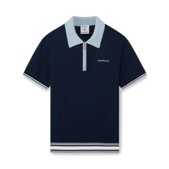 Merino-strikket tennis-poloskjorte