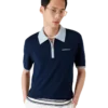 Merino-strikket tennis-poloskjorte