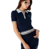 Merino-strikket tennis-poloskjorte