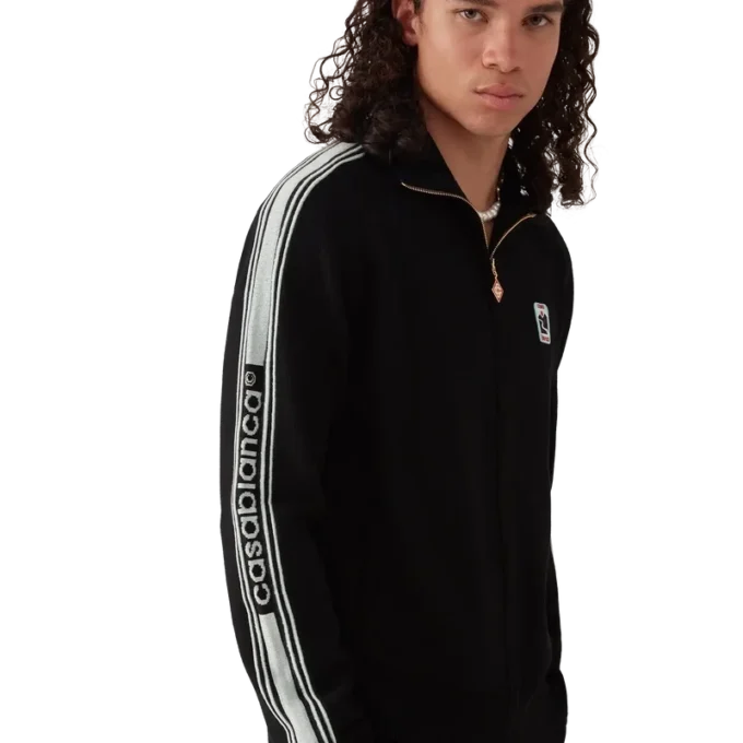 Merino-strikket trackjakke Merino-strikket trackjakke