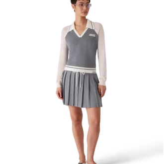 Merino Tennis langærmet Poloshirt