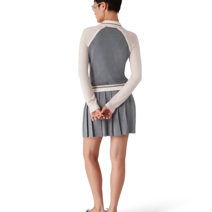 Merino Tennis langærmet Poloshirt