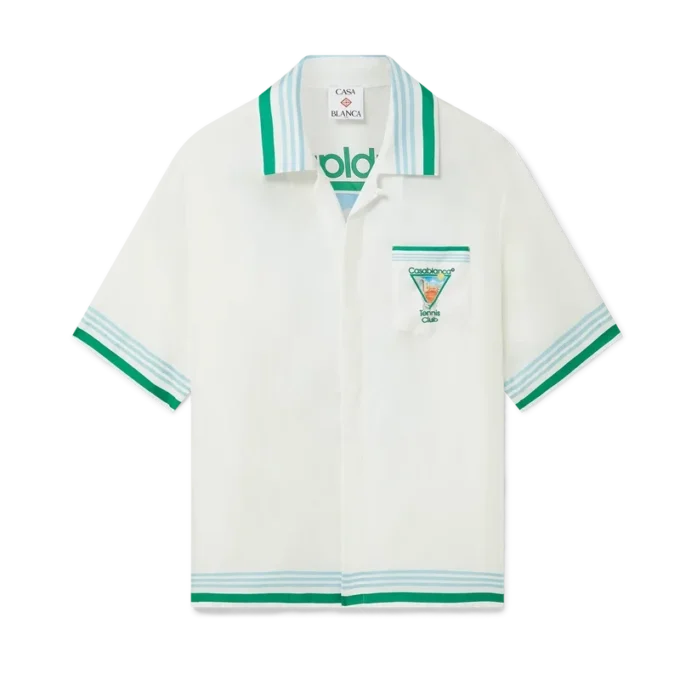 Metaphysical Tennis Icon kortærmet silke-skjorte Short