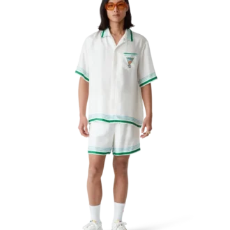 Metaphysical Tennis Icon kortærmet silke-skjorte Short