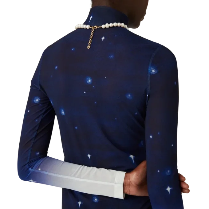 Midnight Acropolis Mesh-kjole