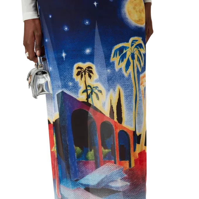 Midnight Acropolis Mesh-kjole