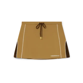 Mini-nederdel med chenille-paneler