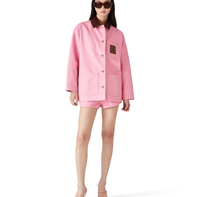 Mini-shorts i præget læder