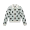 Mohair-trøje med monogram og lynlås