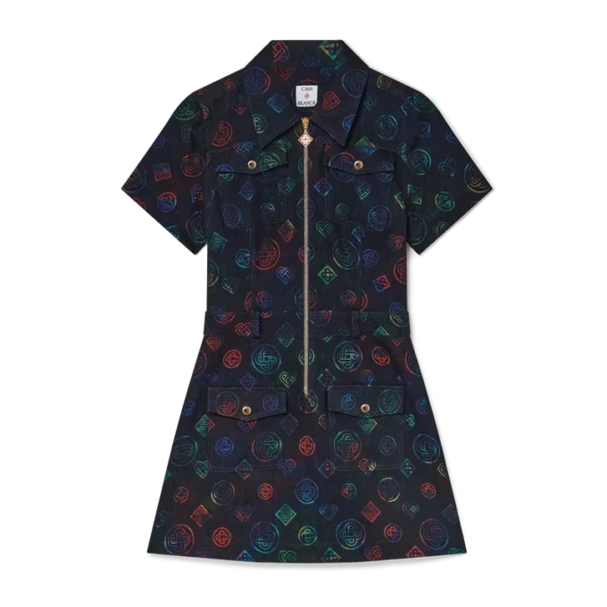 Monogram-denimkjole Monogram-denimkjole