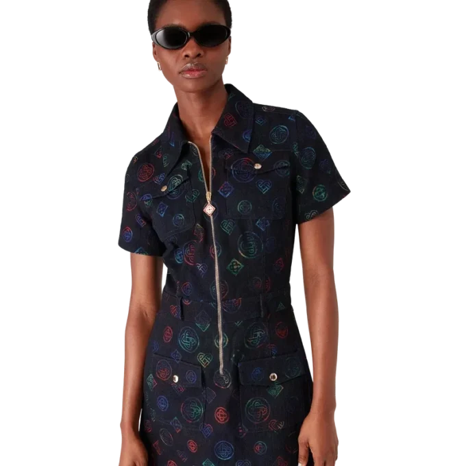 Monogram-denimkjole Monogram-denimkjole