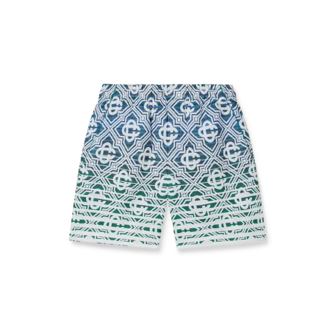 Monogram-frotté-shorts med farveovergang Monogram-frotté-shorts med farveovergang