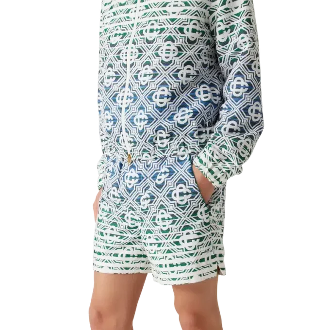 Monogram-frotté-shorts med farveovergang Monogram-frotté-shorts med farveovergang