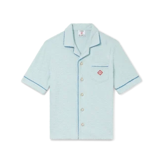 Monogram-frotté-skjorte med korte shorts