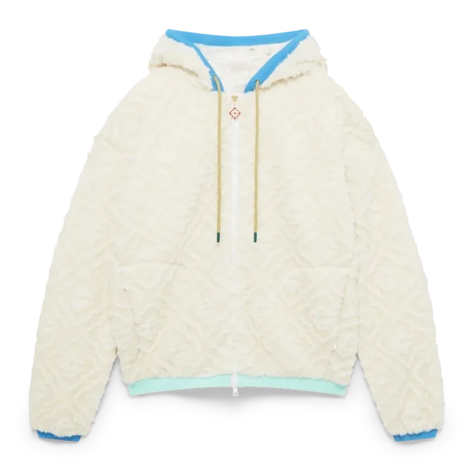 Monogram Jacquard fleecejakke Monogram Jacquard fleecejakke
