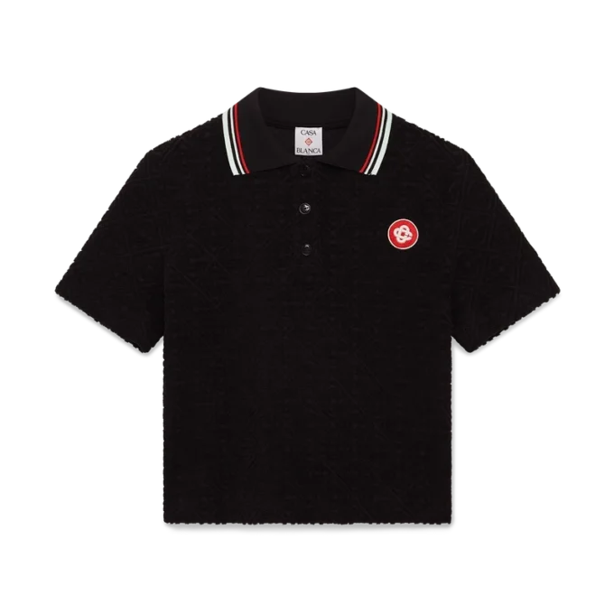 Monogram Jacquard-frotté-poloskjorte