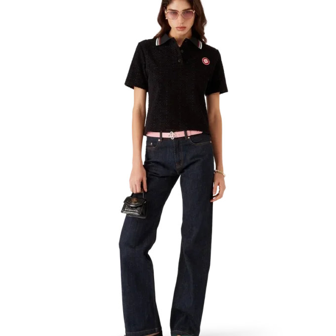 Monogram Jacquard-frotté-poloskjorte