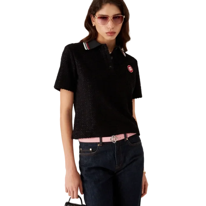 Monogram Jacquard-frotté-poloskjorte