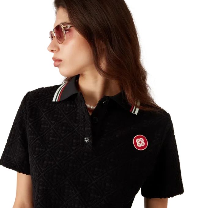 Monogram Jacquard-frotté-poloskjorte
