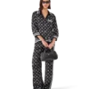 Monogram pyjamas-skjorte i silkesatin Monogram pyjamas-skjorte i silkesatin