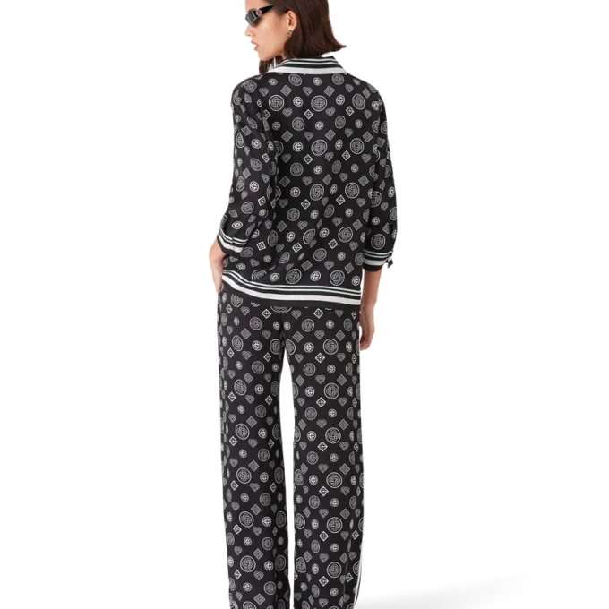 Monogram pyjamas-skjorte i silkesatin Monogram pyjamas-skjorte i silkesatin