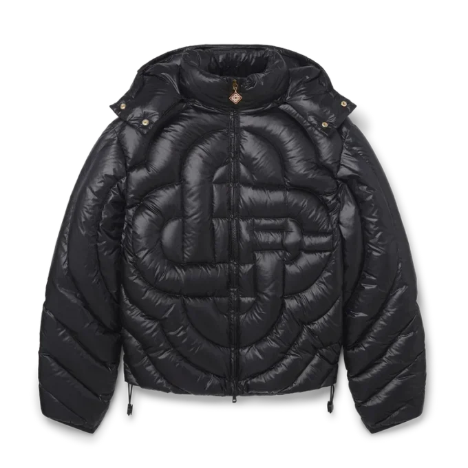 Monogram-quiltet nylon-pufferjakke Monogram-quiltet nylon-pufferjakke
