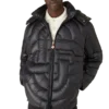 Monogram-quiltet nylon-pufferjakke Monogram-quiltet nylon-pufferjakke