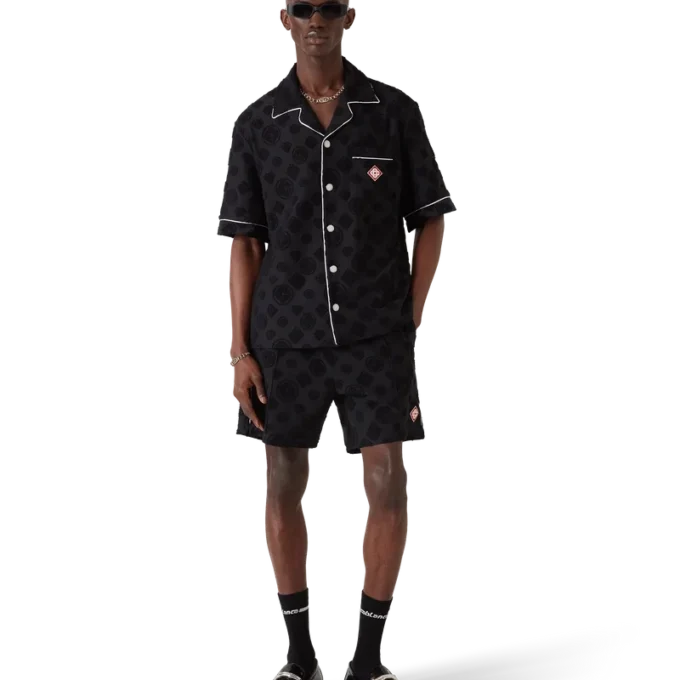 Monogram-Shorts i frotté Monogram-Shorts i frotté