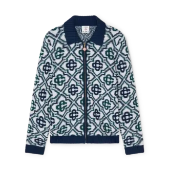 Monogram-striktrøje med lynlås