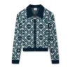 Monogram-striktrøje med lynlås