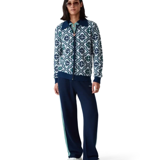 Monogram-striktrøje med lynlås Monogram-striktrøje med lynlås