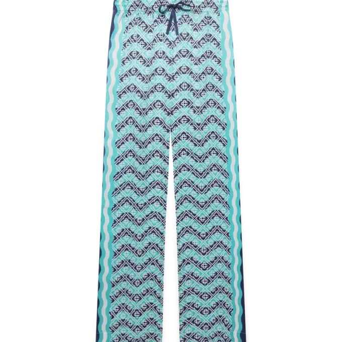 Monogram Wave silke bukser