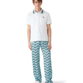 Monogram Wave silke bukser