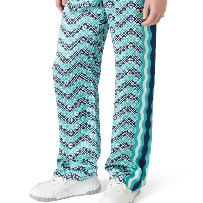 Monogram Wave silke bukser