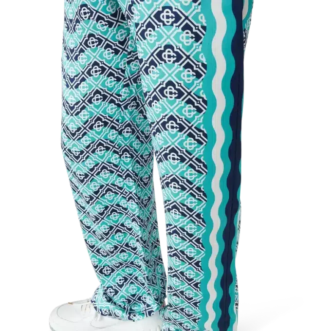 Monogram Wave silke bukser