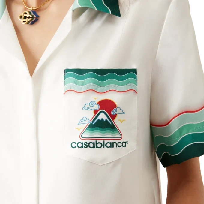 Montagne Ondulee silke-kortærmet skjorte Montagne Ondulee silke-kortærmet skjorte