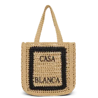 Naturlig raffia-taske