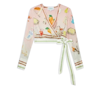 Ne Pas Deranger Wrap-bluse