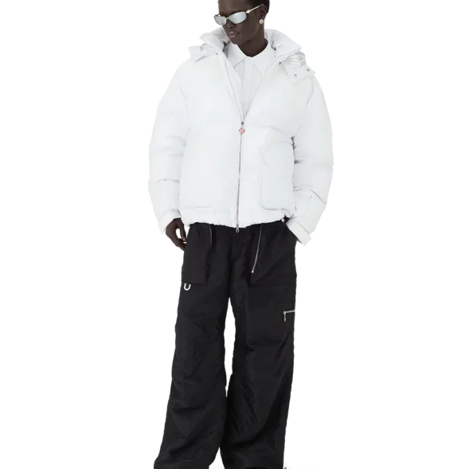 Nylon- og ripstop-pufferjakke