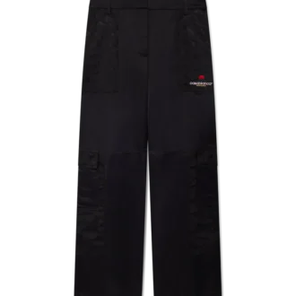Nylon- og satin-cargobukser i Mountain Camo