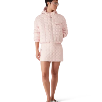 Nylon-quiltet minidress