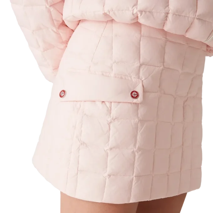 Nylon-quiltet minidress