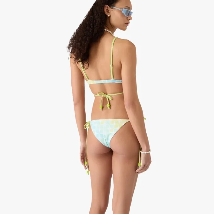 Optic Drop String Beaded Bikini Top